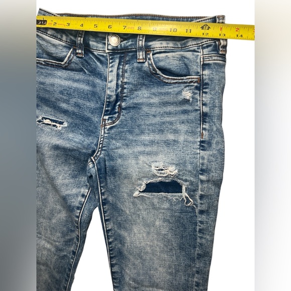 AEO high-rise Woman’s Blue Jeggings. Size 4 - Picture 11 of 12